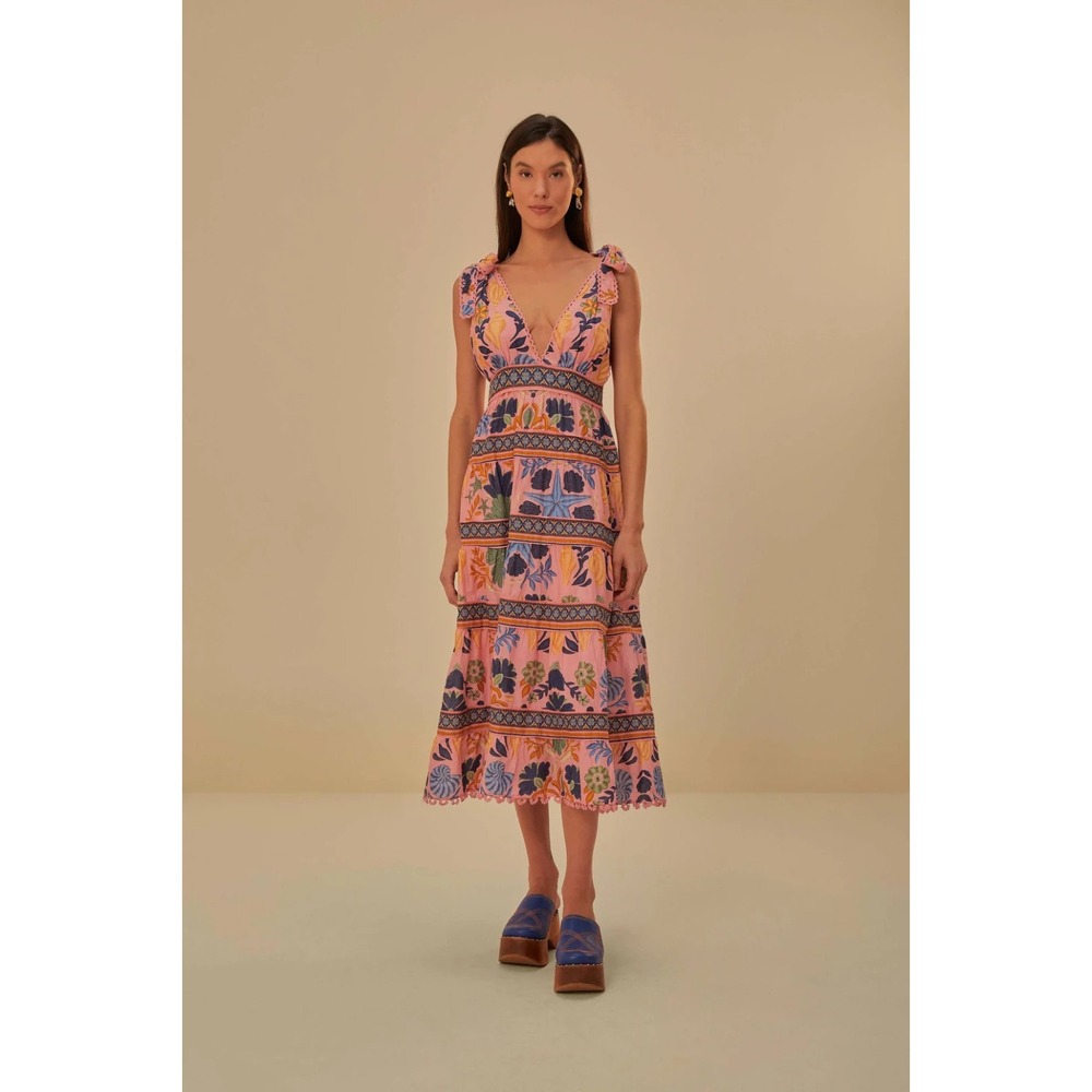 FARM Rio Multicolor Midi Dress